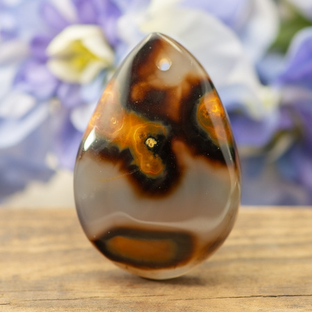 Zawieszka agat łezka 47x32mm