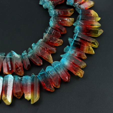 Kwarc multikolor sopel 23x45mm