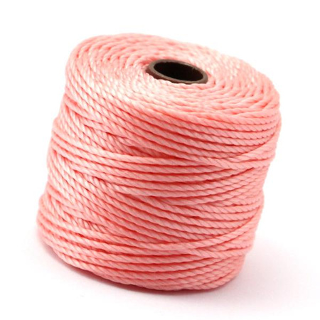 Nici nylonowe S-Lon heavy twist macrame cord CORAL PINK 0,9mm/32m [szpula]
