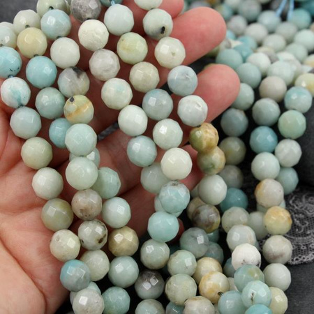 Amazonit kula fasetowana 10mm