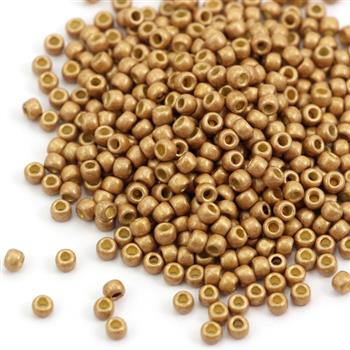 Toho Round 8/0 Permafinish - Matte Galvanized Golden Fleece [10g]