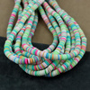 Heishi beads multi pastel green 6mm [sznur 40cm]