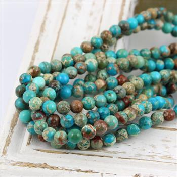 Jaspis lazurowe wybrzeże kula gładka 6mm