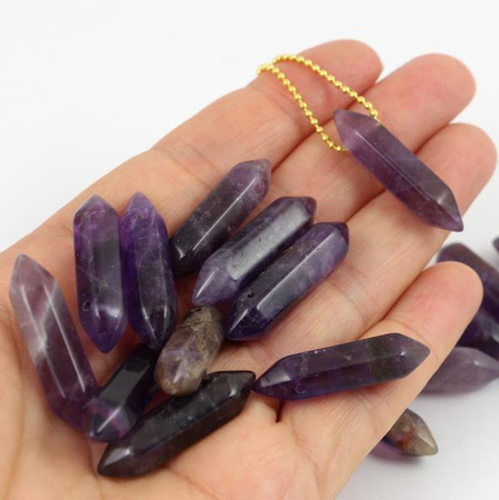 Ametyst zawieszka grot 32x9mm
