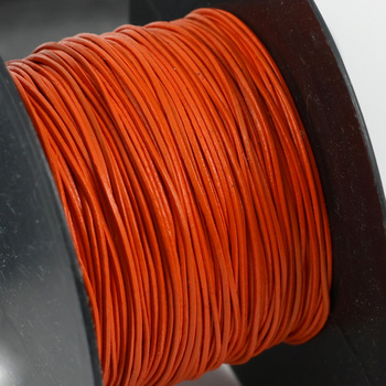 Rzemień skórzany pomarańczowy 1mm [1metr]