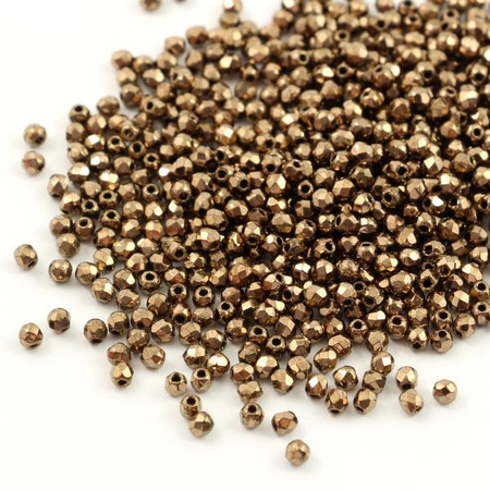 Fire Polish 2mm Jet Bronze [80szt]