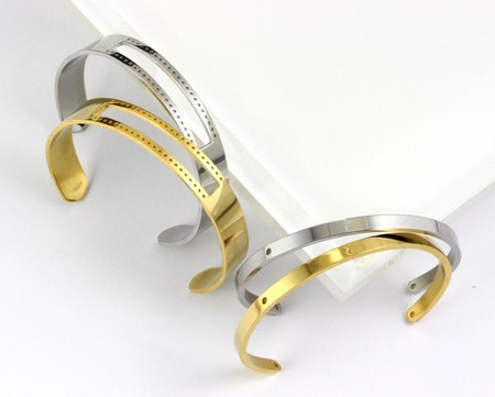 Baza bransolety ze stali szlachetnej do AZTEC srebrna