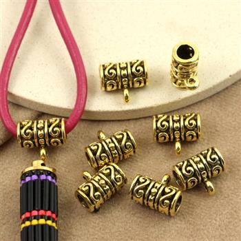 Krawatka metalowa ozdobna złota 13x12mm