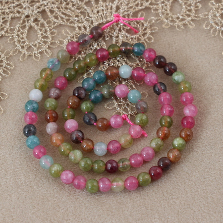 Zestaw do samodzielnego wykonania bransoletek na gumce z JADEITU (kulki 4,5mm)