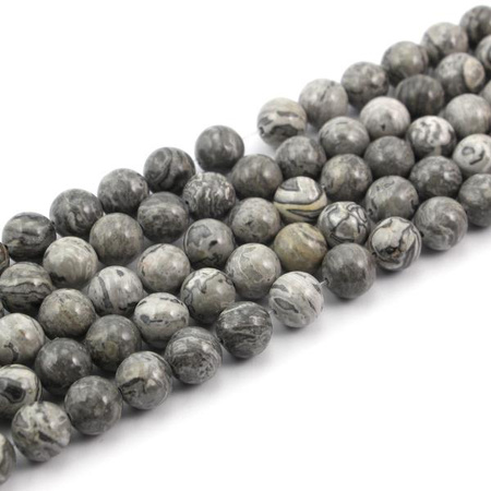 Jaspis silver line kula 6mm