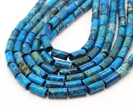 Jaspis lazurowe wybrzeże wałek niebieski 16x8mm