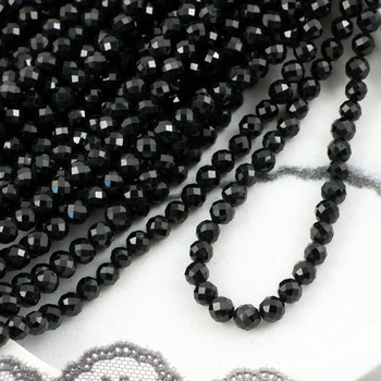 Spinel czarny kula fasetowana 5mm