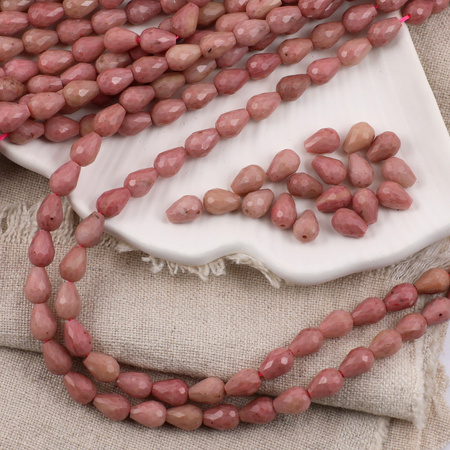 Rodonit kropla fasetowana 8x6mm