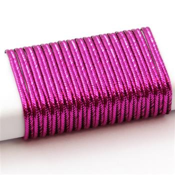 Sznurek sutasz chiński 3mm fuksja metalizowany [1 metr]