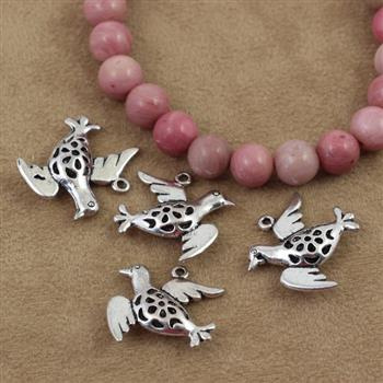 Zawieszka metalowa ażurowy ptaszek 22mm