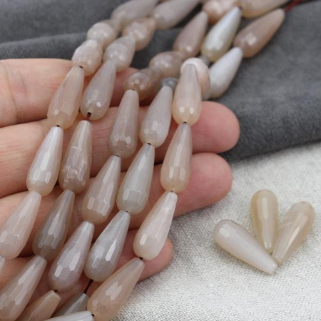 Kamień słoneczny kropla fasetowana 20x8mm