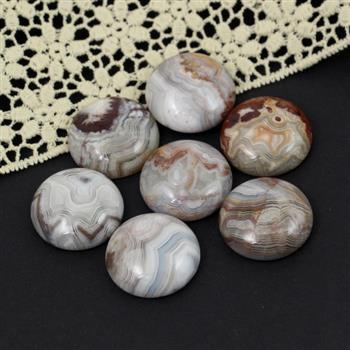 Kaboszon agat koronkowy moneta 18mm