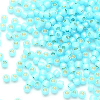 Toho Round 8/0 Silver-Lined Milky Aqua [10g]