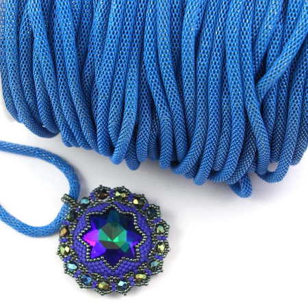 Łańcuszek niebieski gruba żmijka fi 4mm [55cm]