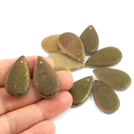 Łezka szklana Crystal Valentinite Etched 30x18mm