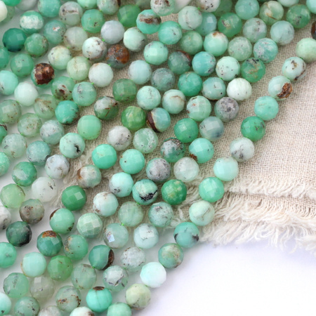 Chryzopraz kula fasetowana 8mm