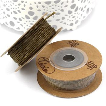 Sznurek nylonowy zielony khaki 1,5mm [szpula 12m]