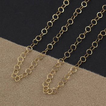 Łańcuszek rolo złoty stal szlachetna 4mm [1 metr]