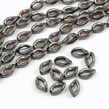 Hematyt owal twist 13x8mm