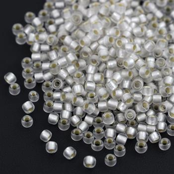 Toho Round 6/0 Silver-Lined Frosted Crystal [10g]