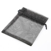 Woreczek z organzy czarny 12x10cm