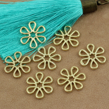 Łącznik zawieszka kwiat złoty 18mm