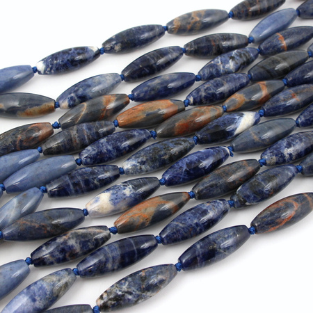 Sodalit oliwka gładka 40x15mm