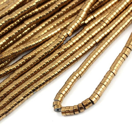 Hematyt dysk 4x2mm BROWN [1/2 sznura - ok. 104szt]