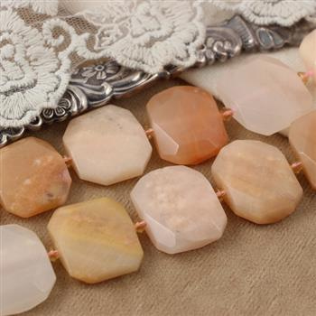 Awenturyn różowy fasetowany prostokąt 25x20mm