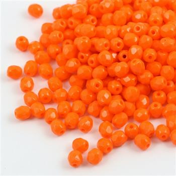 Fire Polish 4mm Opaque Orange [20szt]