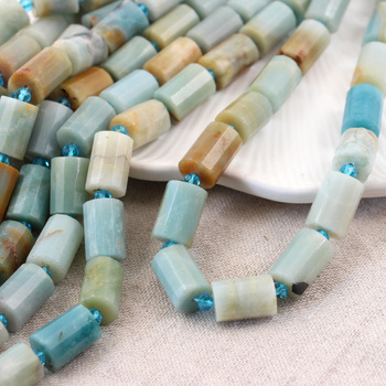 Amazonit wałek fasetowany 14x10mm