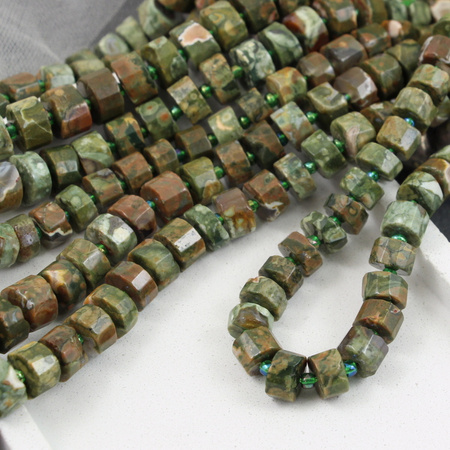 Jaspis riolit dysk fasetowany 10x5mm