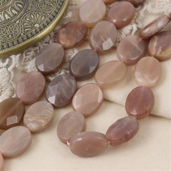 Kamień słoneczny owal fasetowany 20x15mm