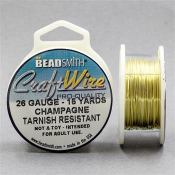 Beadsmith Drut miedziany CHAMPAGNE 0,4mm/13,8m