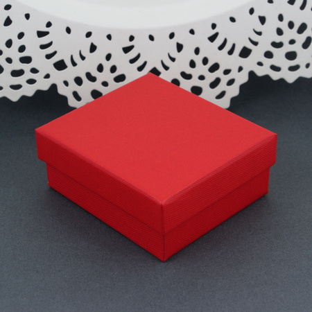 Pudełko ozdobne "PLAIN" czerwone 8x7x4cm