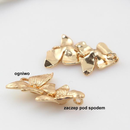 Ozdobne kwiaty złote łącznik HQ 25x12mm