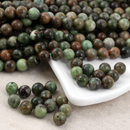 Opal zielony kula gładka 8mm