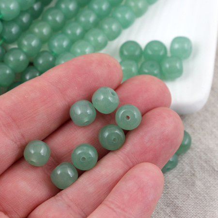 Awenturyn zielony oponka gładka 8x7mm