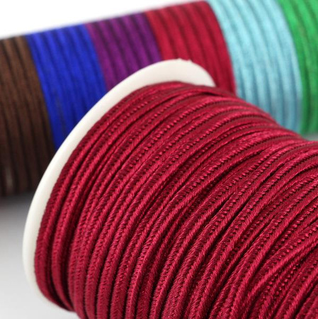 Sznurek sutasz metalizowany 3mm FX amaranth [szpula 50m]
