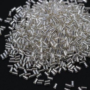 Toho Bugle #1 Silver-Lined Crystal 3mm [5g]