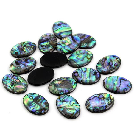 Kaboszon muszla paua tęczowa owal 25x18mm