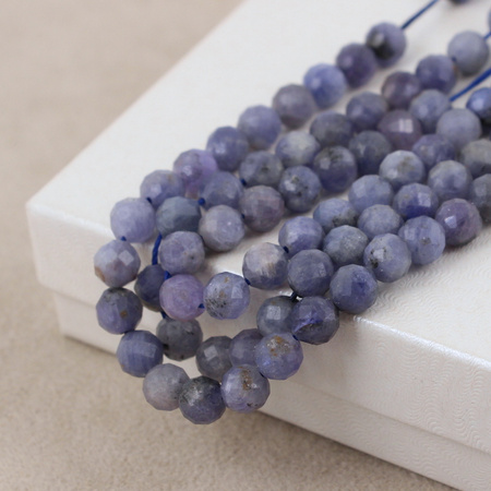 Tanzanit kula fasetowana 6mm