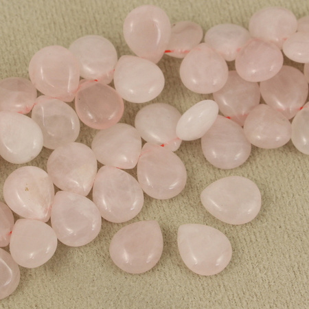 Kwarc różowy łezka gładka 12x10mm