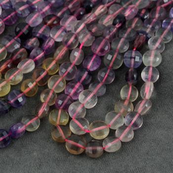 Fluoryt moneta fasetowana 10mm