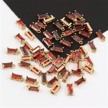 Zawieszka mini w złotej oprawie cognac deluxe 8x4mm